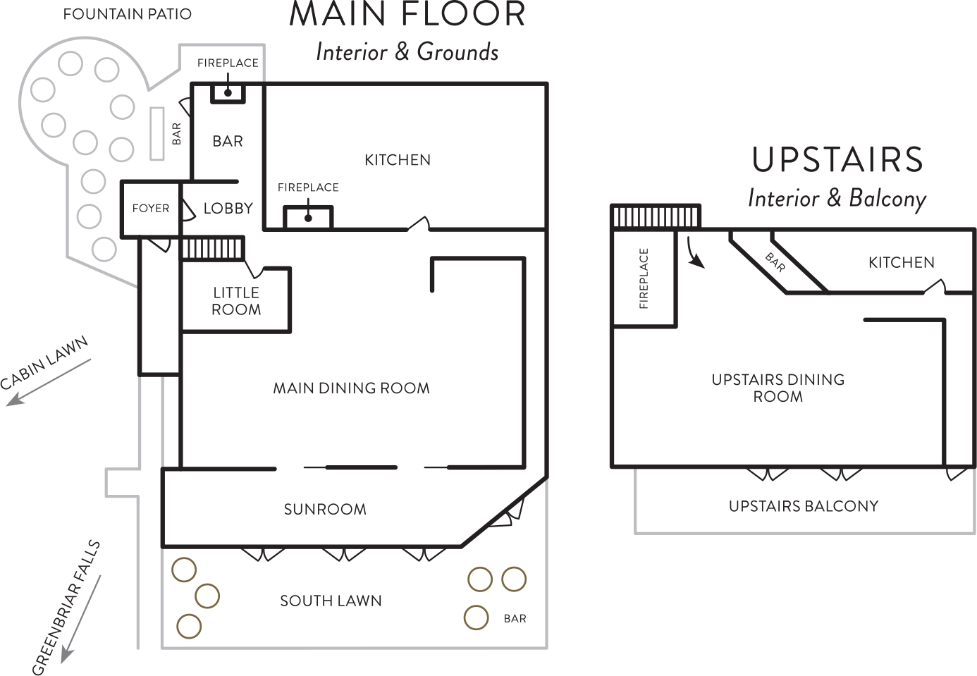 The Greenbriar Inn facility map